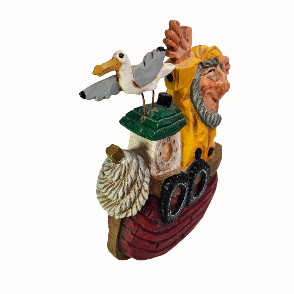 David Frykman Lighthouse Guardian Series Yellow Coat Pelican Figurine Vtg 1998